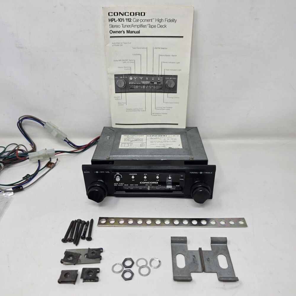 Concord HPL-101 AM/FM Receiver Cassette Player Not Working W/ Manual Radio Works